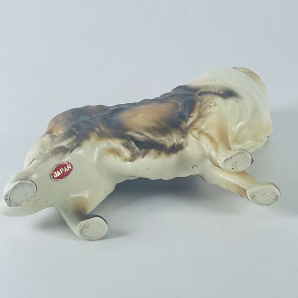 CERAMIC Rough COLLIE BREED Lassie DOG STATUE FIGURINE JAPAN VTG Porcelain 4 inch - Picture 6 of 8